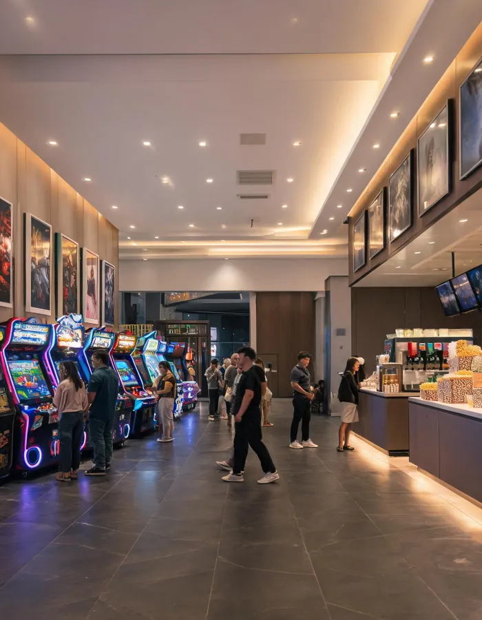 Cinema arcade lobby