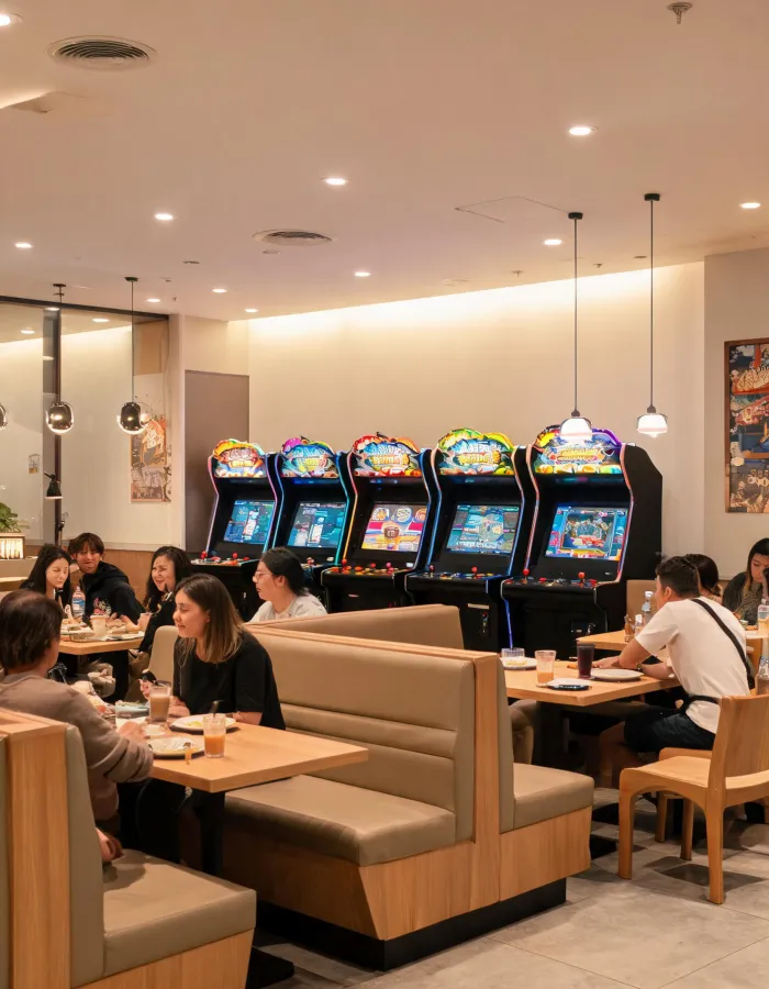 Route operator arcade bank